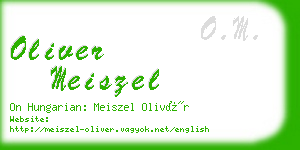 oliver meiszel business card